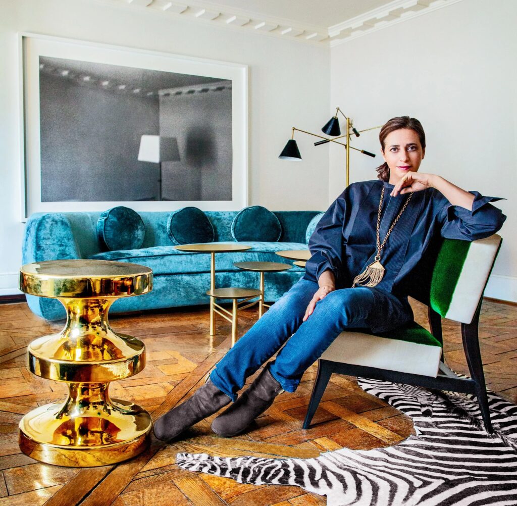 Portrait of India Mahdavi, renowned interior designer known for her bold and playful design style - Nolita Harbour