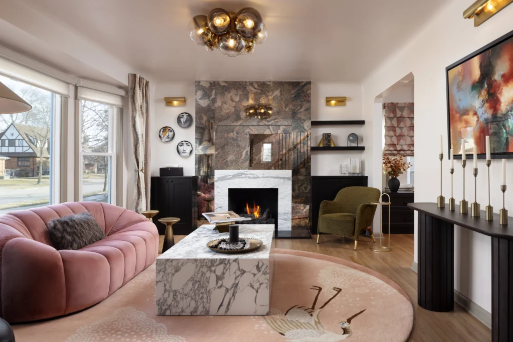 Luxury interiors by Yabu Pushelberg showcasing layered seating design—from intimate lounge clusters and sculptural living room arrangements to refined hospitality spaces—highlighting contemporary seating layouts, rich material contrasts, and sophisticated luxury living room seating compositions.